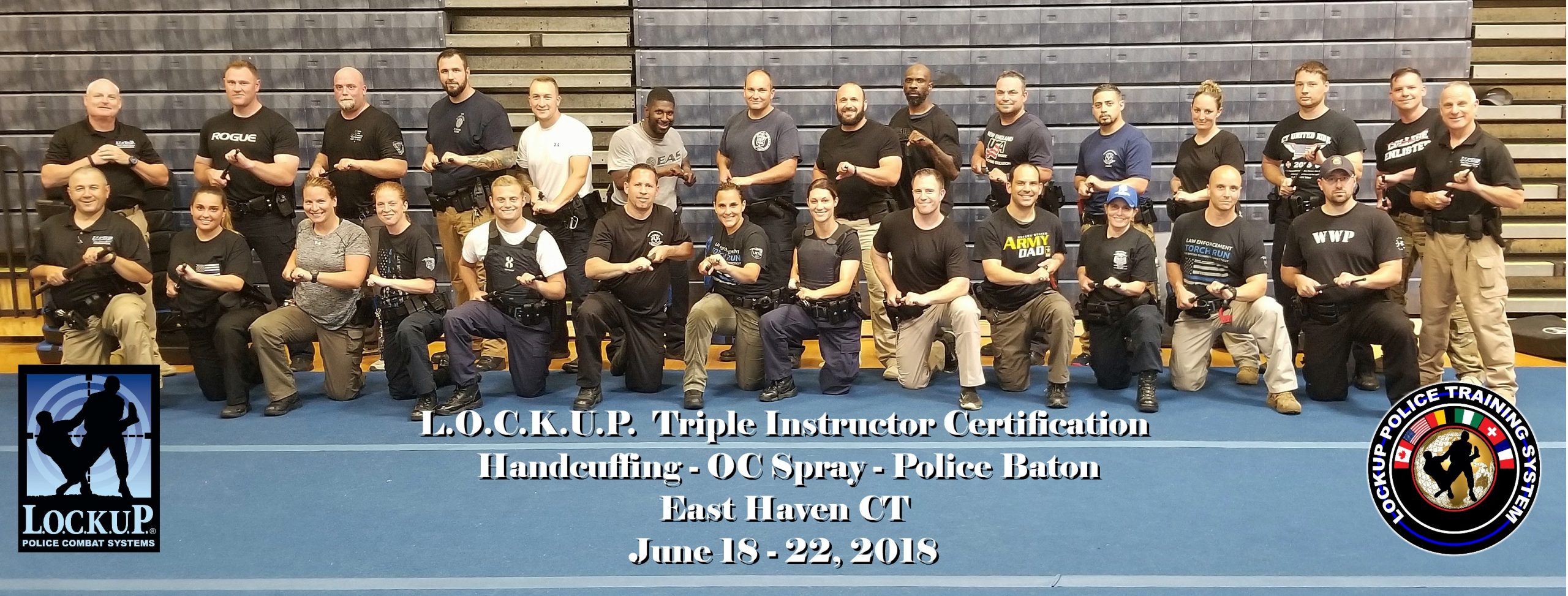 SOLD OUT! CT – TRIPLE CERTIFICATION TRAINING – Handcuffing – O.C. Spray & Expandable & Straight Police Baton